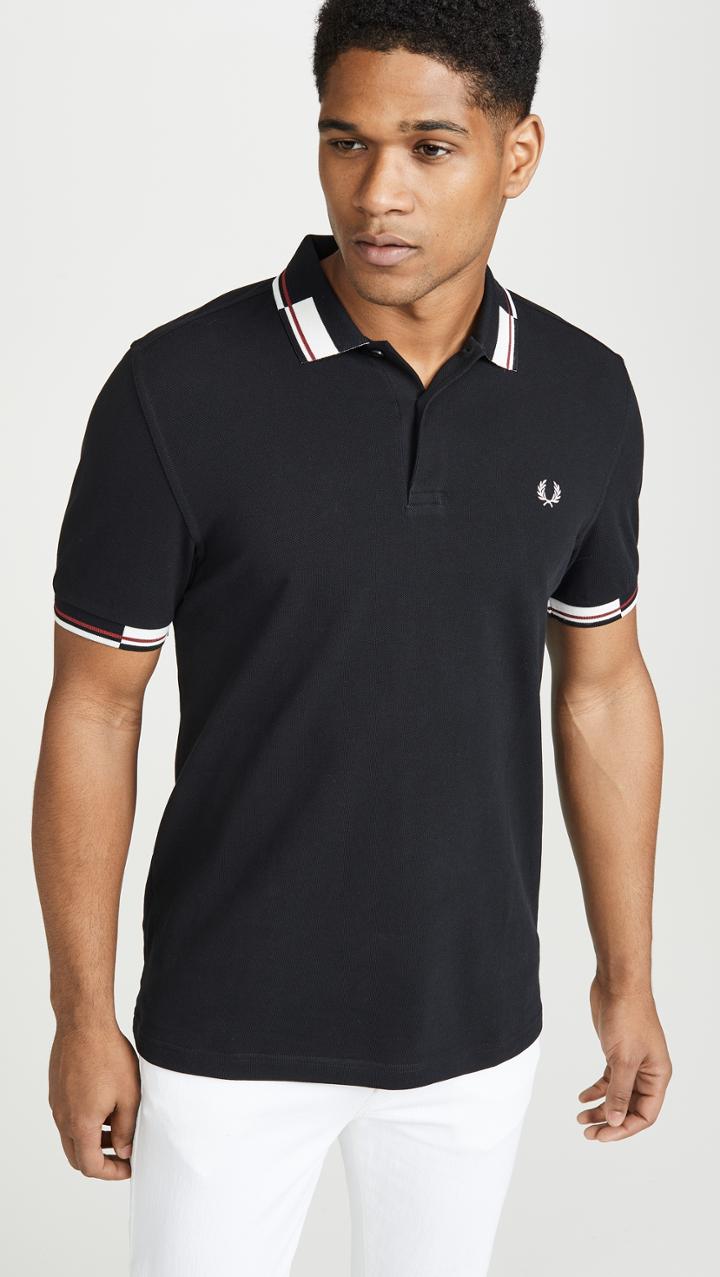 Fred Perry Abstract Collar Polo Shirt