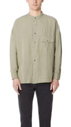 Gustav Von Aschenbach The Linen Chest Pocket Long Sleeve Shirt