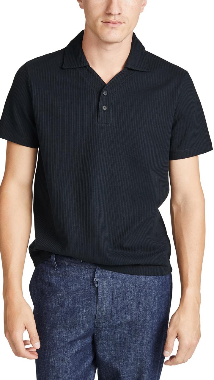 Club Monaco Split Neck Polo Shirt