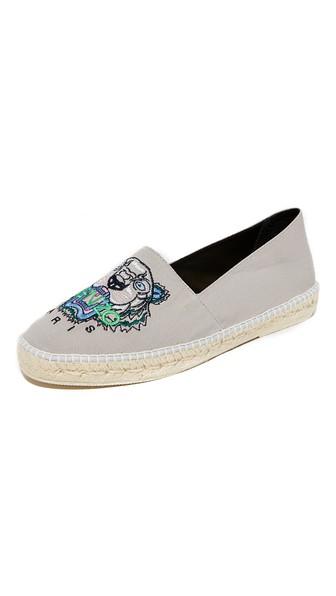 Kenzo Slit Tiger Head Canvas Espadrilles