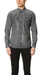 The Kooples Used Effect Denim Shirt