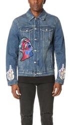 Msgm Denim Jacket With Patches