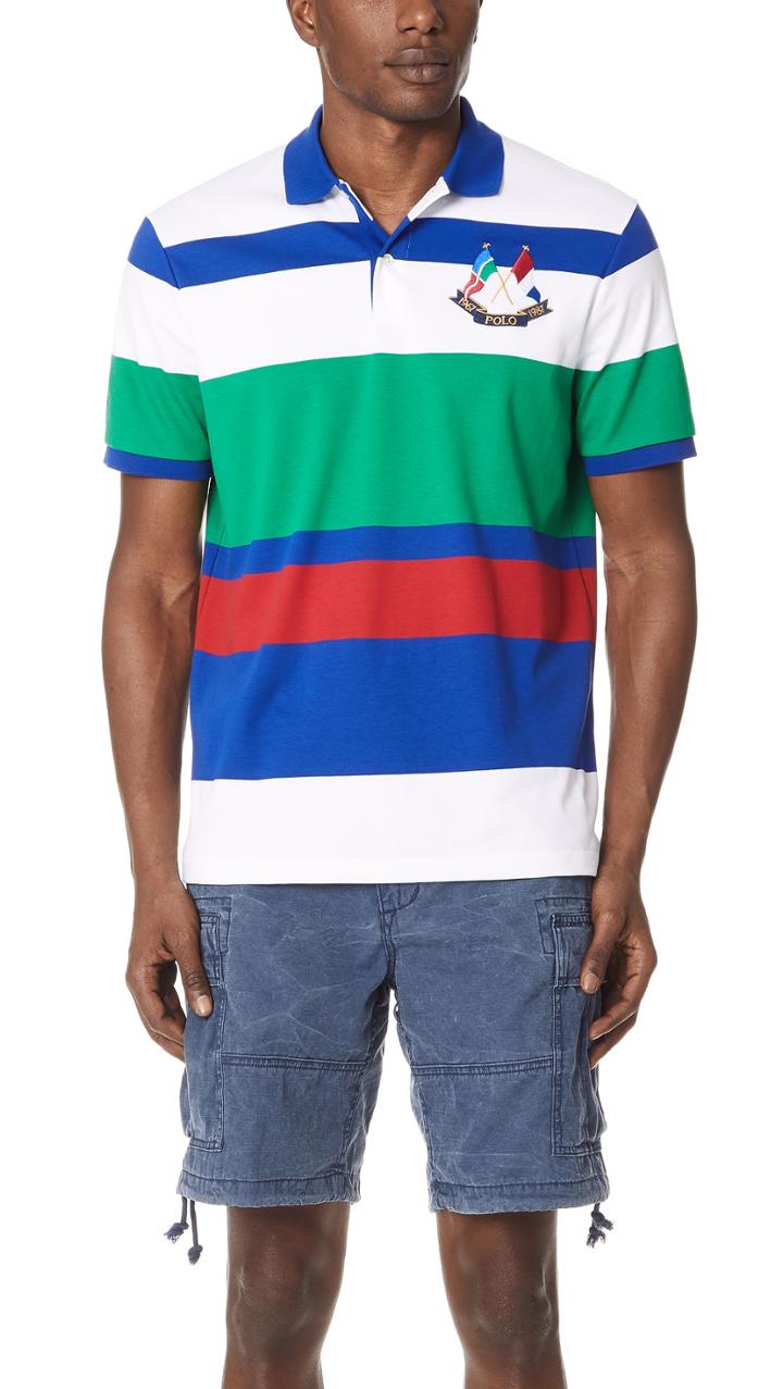 Polo Ralph Lauren Interlock Striped Polo Shirt