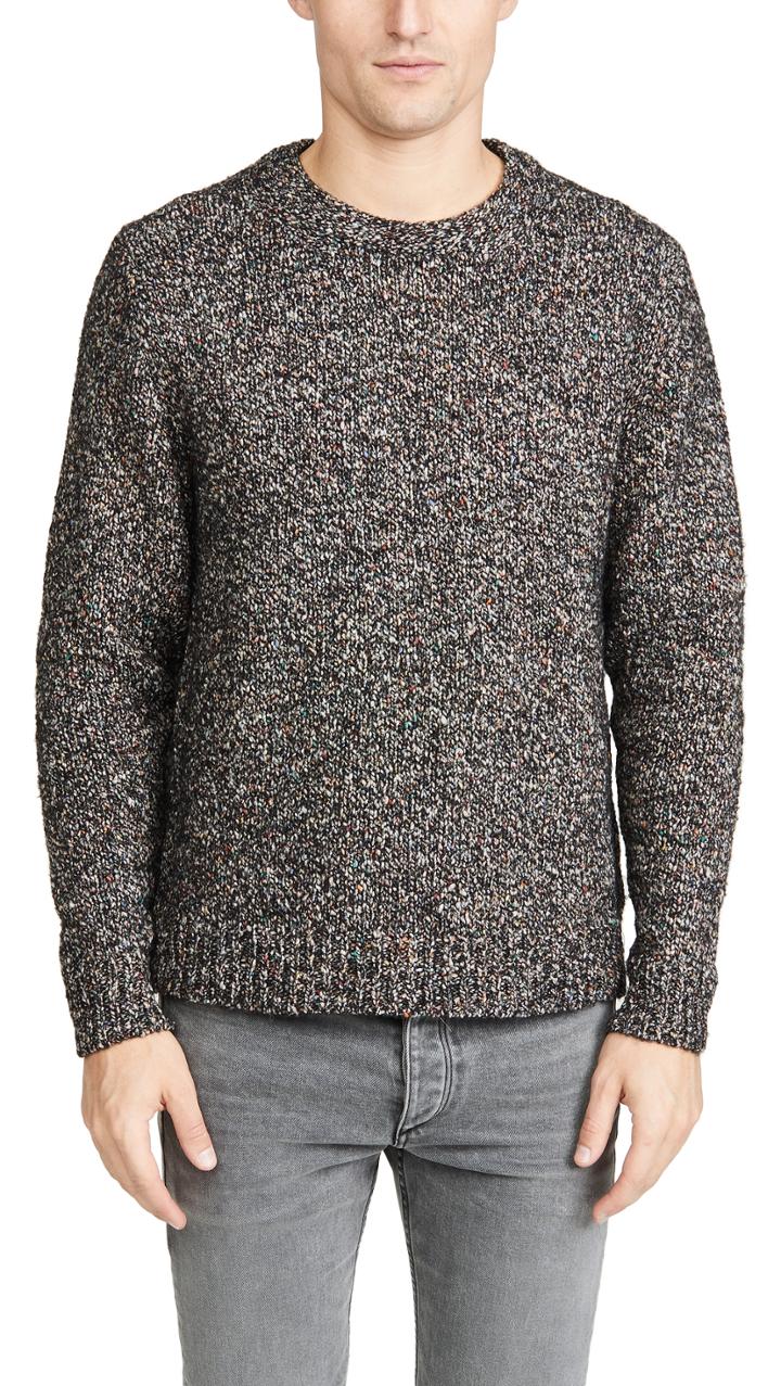 Ps Paul Smith Bouclé Pullover Crew Neck Sweater