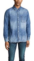 Frame Raw Edge Denim Shirt