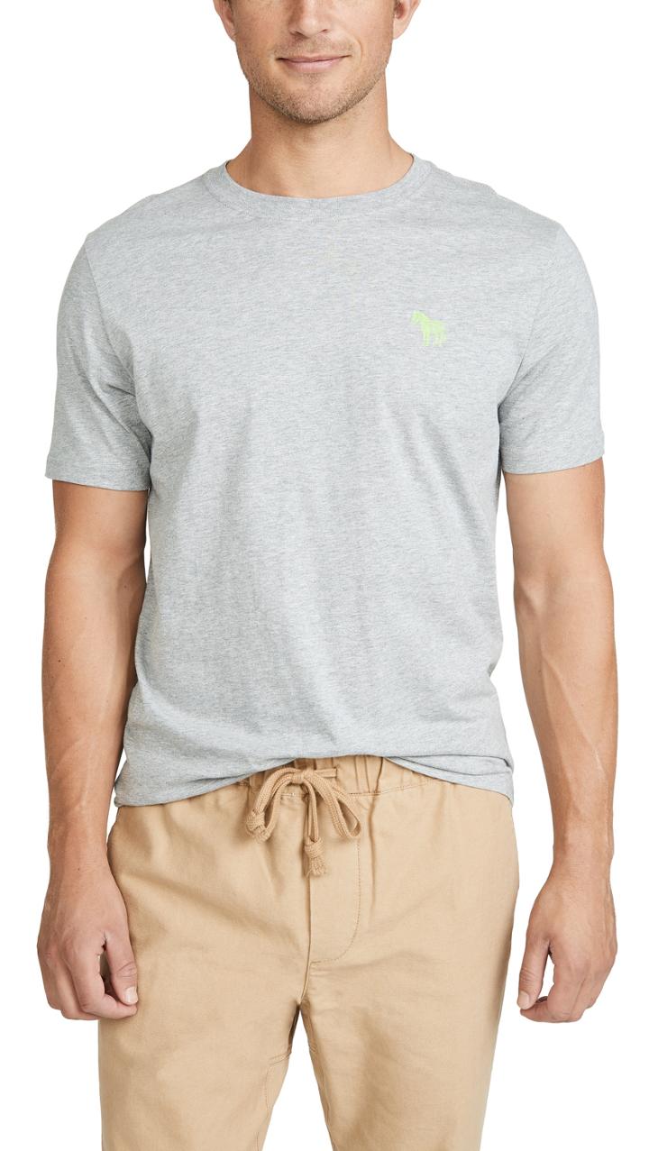 Ps Paul Smith Short Sleeve Tee Shirt With Zebra Embroidery