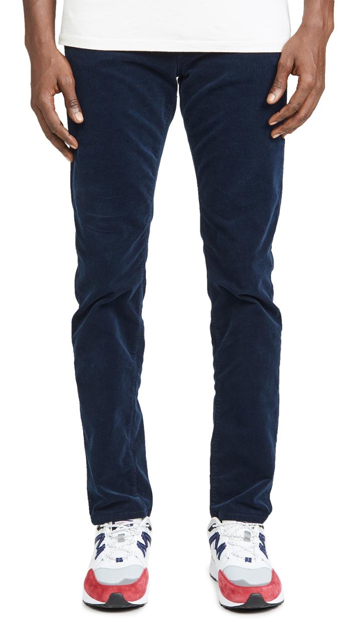 Mother The Chaser Corduroy Denim In Against The Grain Wash
