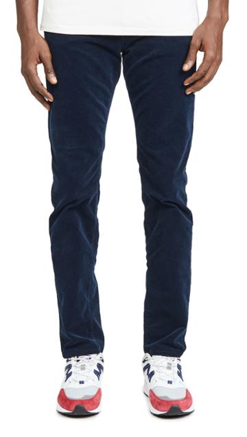 Mother The Chaser Corduroy Denim In Against The Grain Wash