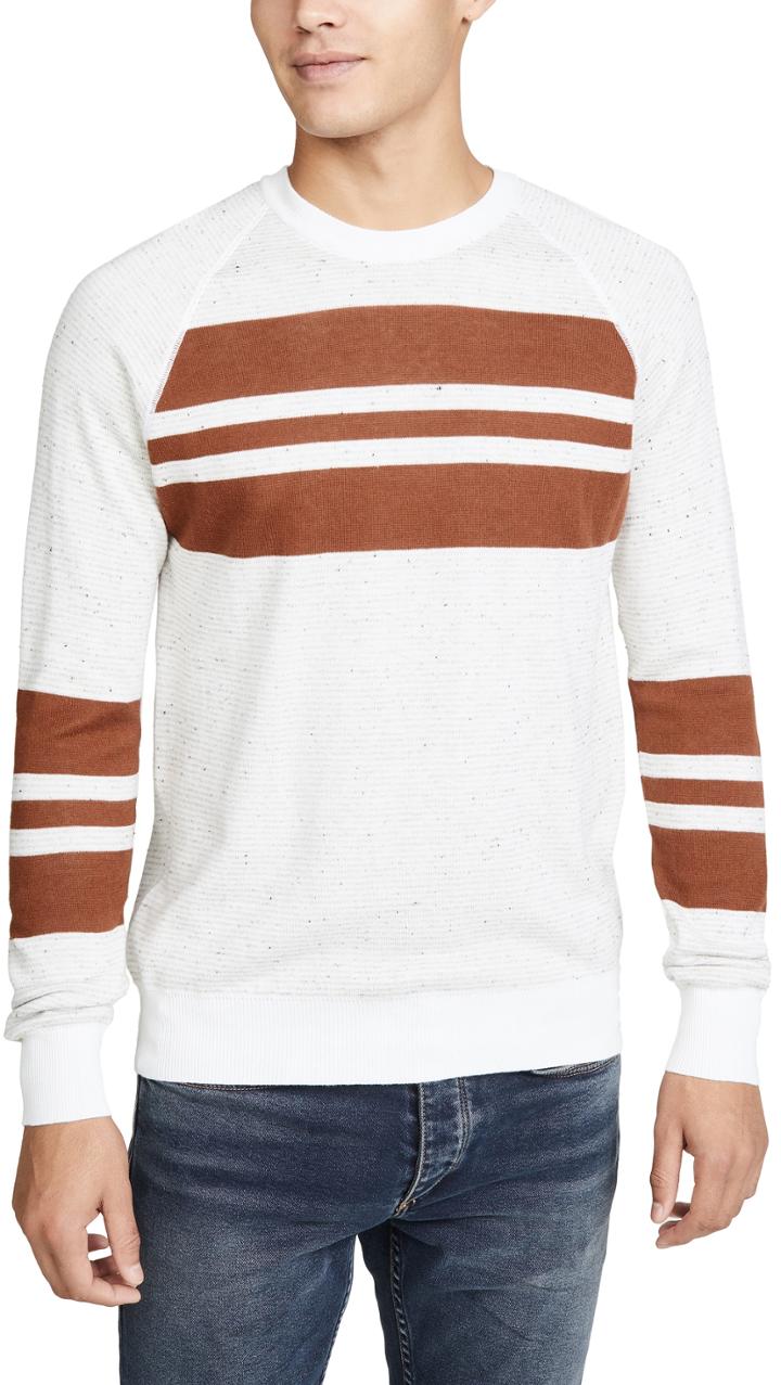 Billy Reid Reversible Cotton Silk Crew Neck Sweater