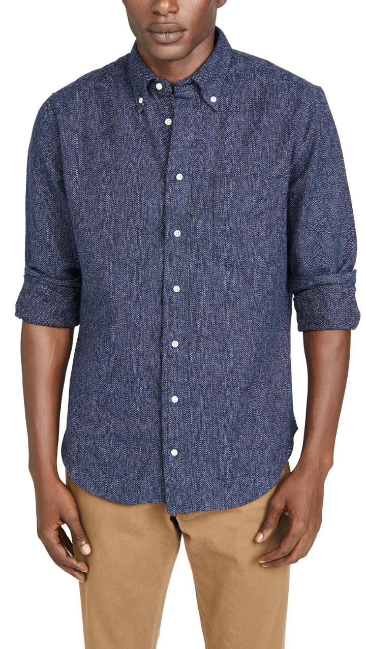 Gitman Vintage Cotton Tweed Button Down Shirt