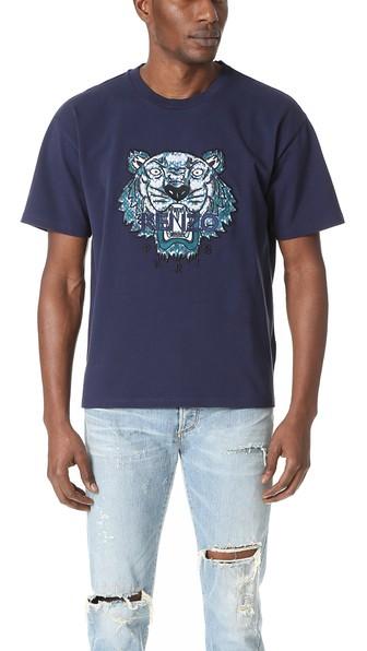 Kenzo Printed Snake And Tiger Tee