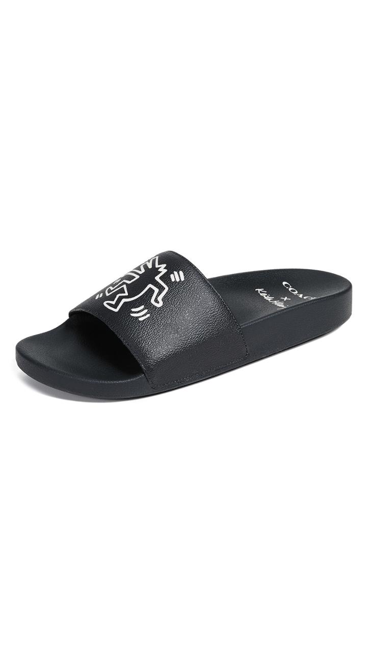 Coach 1941 X Keith Haring Barking Dog Slides