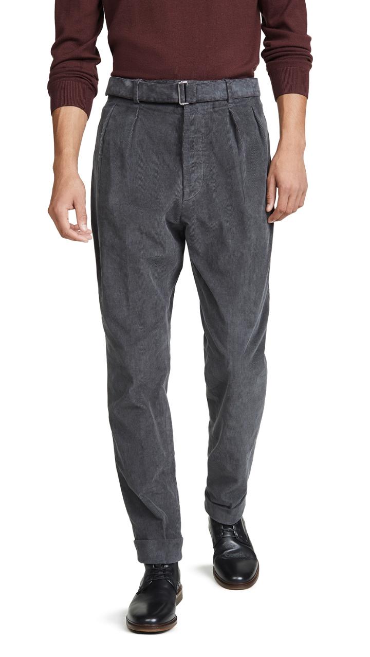 Officine Generale Pierre Pigment Dyed Corduroy Trousers