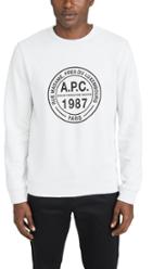 A P C Long Sleeve Crew Neck Elvis Sweatshirt