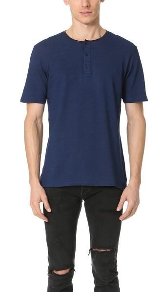 The Kooples Pique Short Sleeve Henley