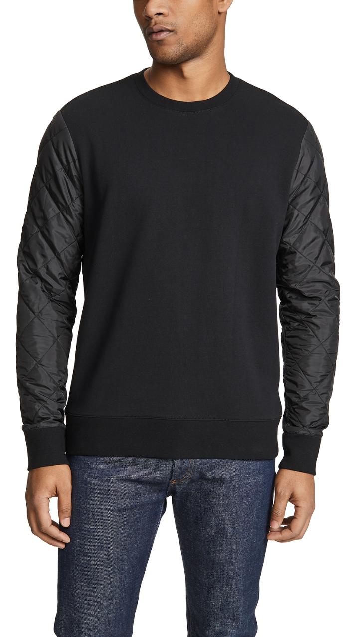 Club Monaco Quilted Sleeve Pull Over
