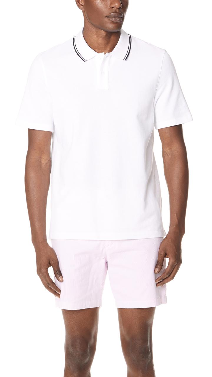 Vince Rib Tipped Polo Shirt