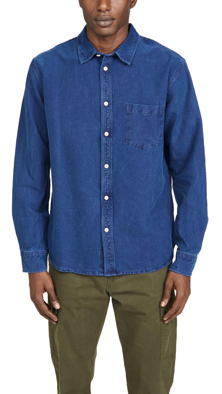 Corridor Indigo Dobby Long Sleeve Shirt