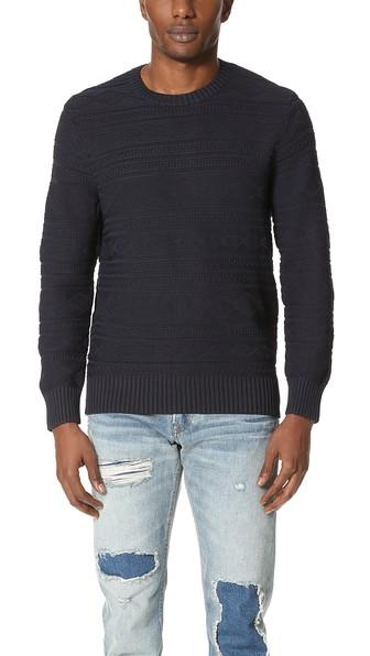 Club Monaco Solid Fair Isle Crew Sweater