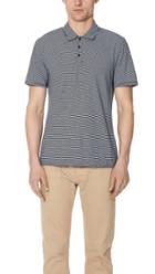 Vince Feeder Stripe Short Sleeve Polo Shirt