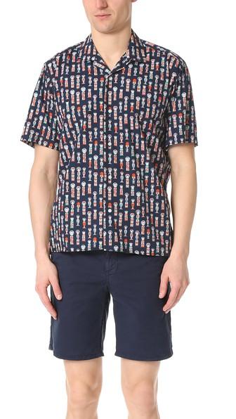 Gitman Vintage Camp Kokeshi Print Shirt