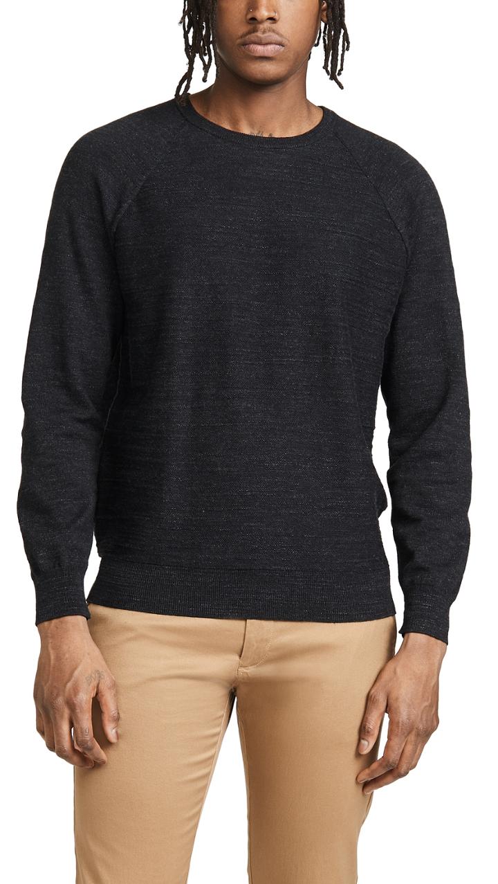J Crew Uneven Budding Cotton Crew Neck Sweatshirt