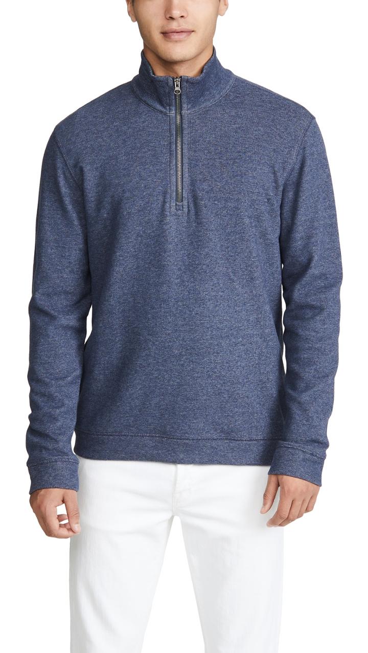 Vince Quarter Zip Long Sleeve Sweatshirt