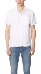 Club Monaco Contrast Trim Linen Shirt