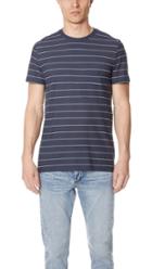 Theory Essential Striped Pocket Tee