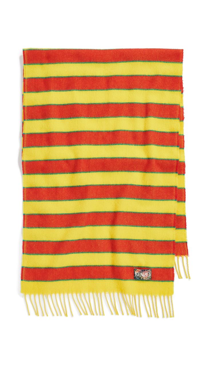 Kenzo Stripy Wool Stole Scarf