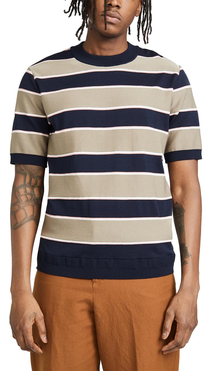 Tomorrowland Retro Stripe Tricot Tee