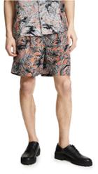 3 1 Phillip Lim Cuffed Pleated Printed Shorts With Twist Belt