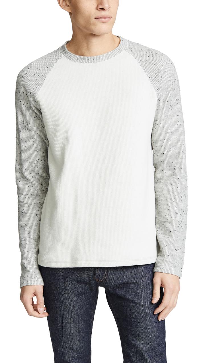 Vince Raglan Long Sleeve Crew Neck Shirt