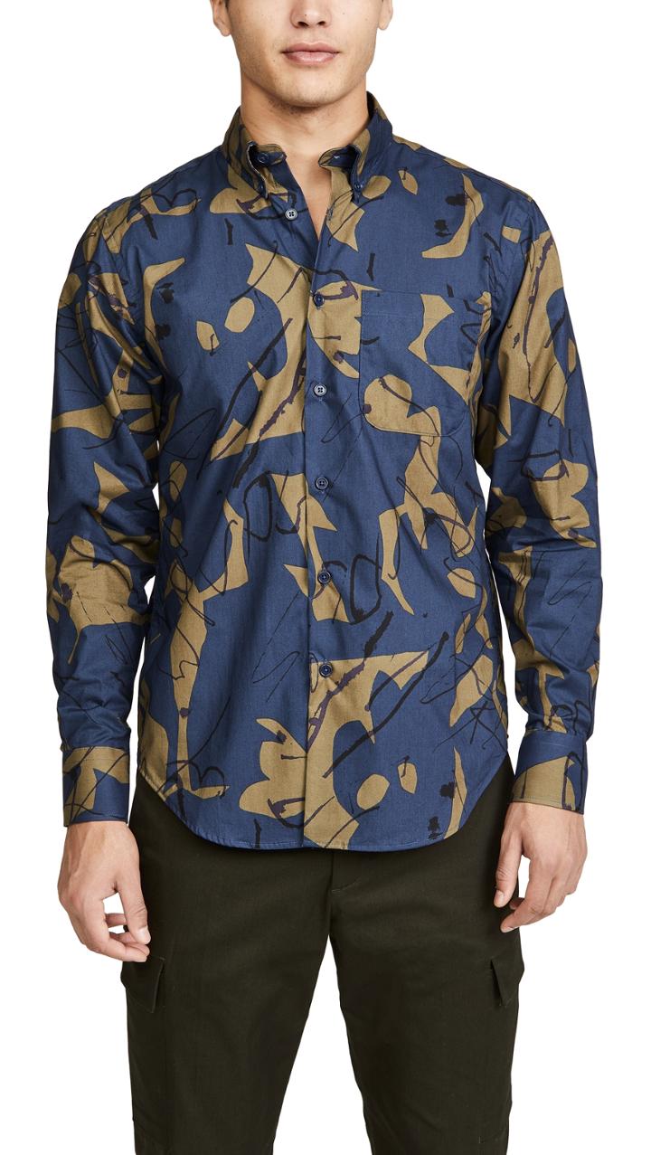 Naked Famous Easy Shirt In Abstract Print