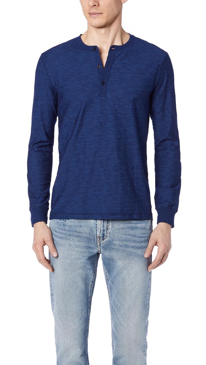Levi S Made Crafted Dark Indigo Henley