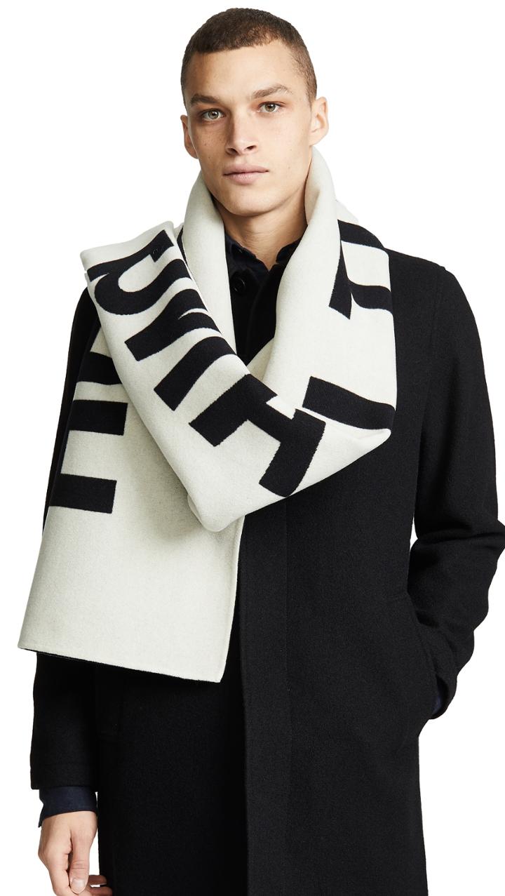 Helmut Lang Large Logo Scarf