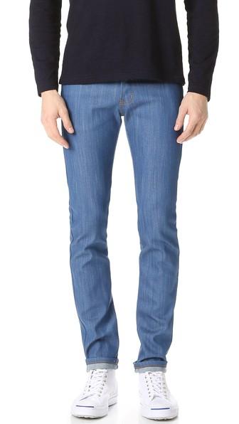 Naked Famous Super Skinny Guy Rich Blue Stretch Jeans