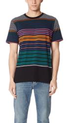Ps By Paul Smith Tee With Multicolor Stripes