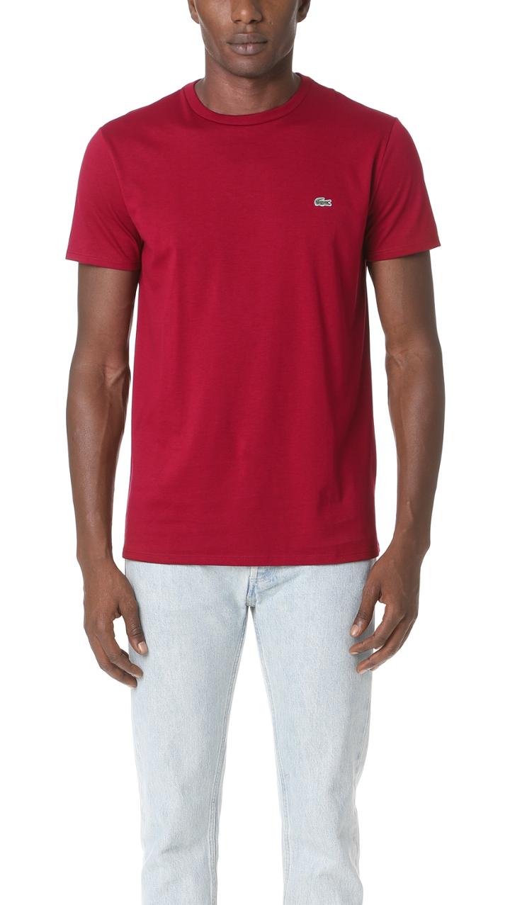 Lacoste Short Sleeve Pima Crew Neck Tee