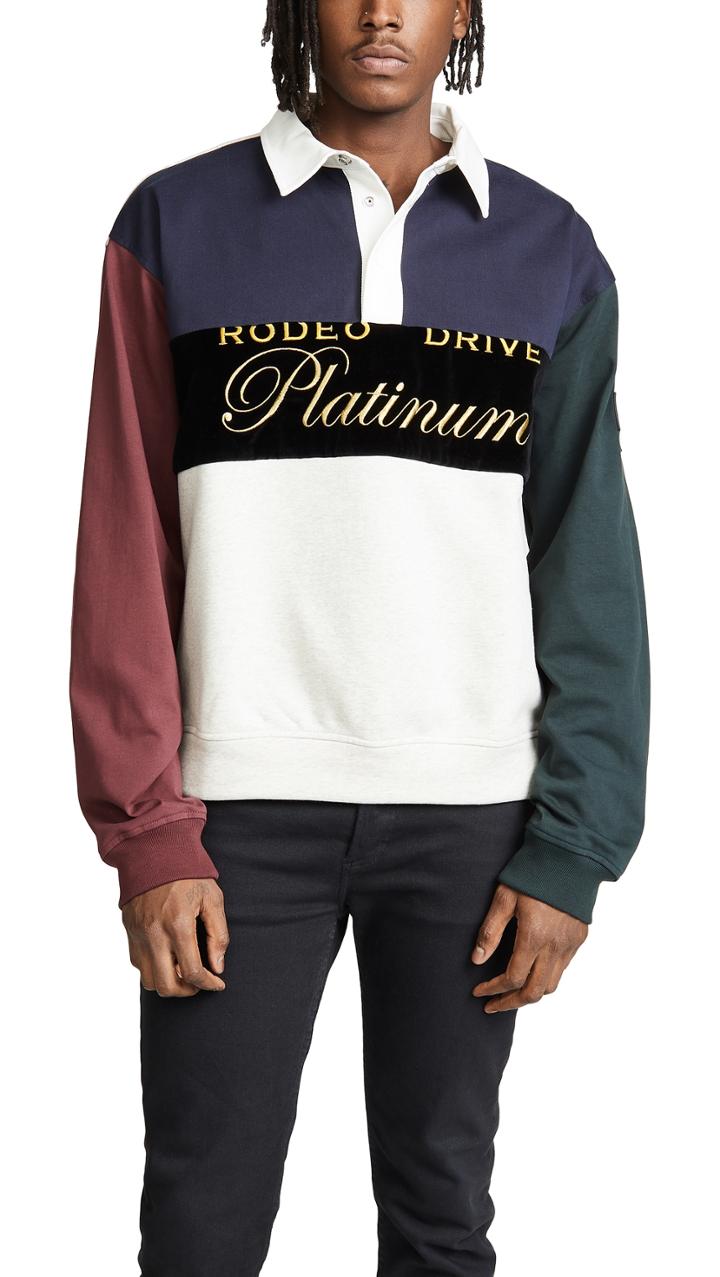 Alexander Wang Platinum Rugby Jersey Pullover