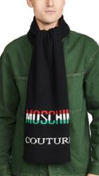 Moschino Tri Color Logo Scarf