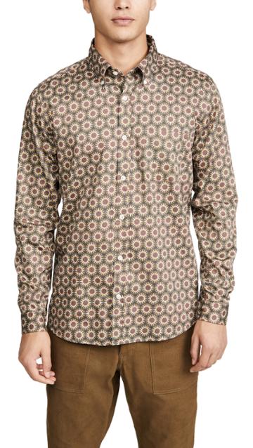 Far Afield Mod Button Down Long Sleeve Shirt