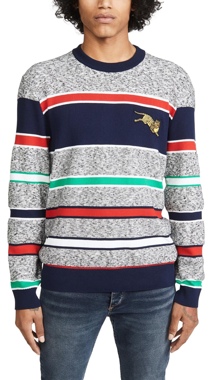 Kenzo Jumping Tiger Crest Crew Neck Sweater