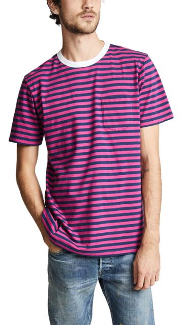 Albam Striped Pocket Tee