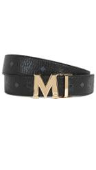 Mcm Gold M Buckle Reversible Belt