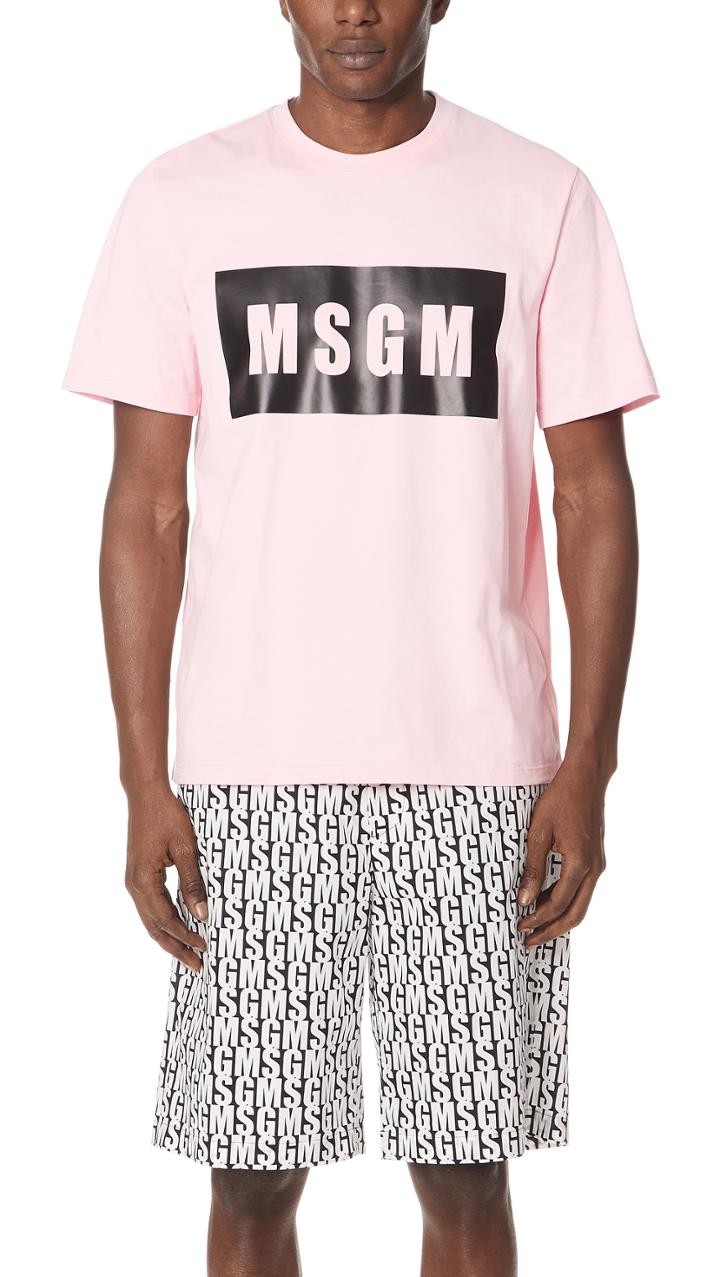 Msgm Logo Short Sleeve Tee