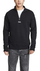 Msgm Quarter Zip Pullover Sweatshirt