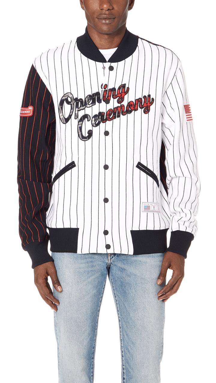 Opening Ceremony Oc Pinstripe Baseball Jacket