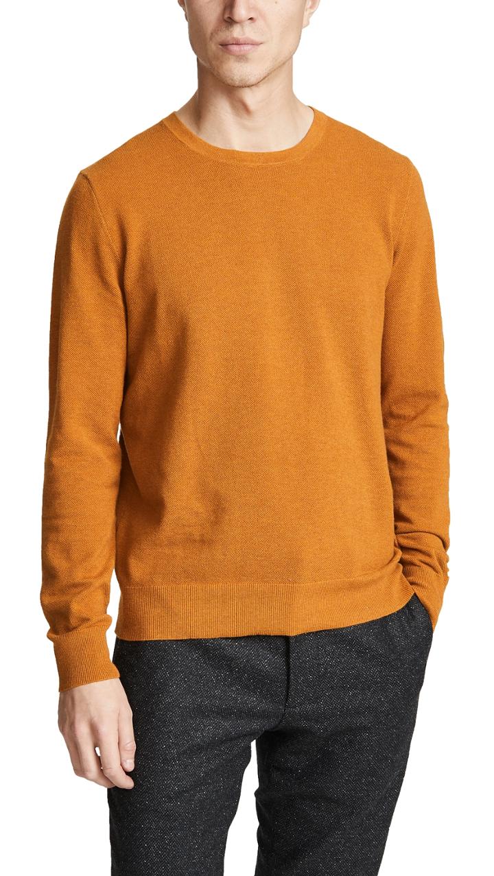 J Crew Classic Piqué Crew Neck Pullover
