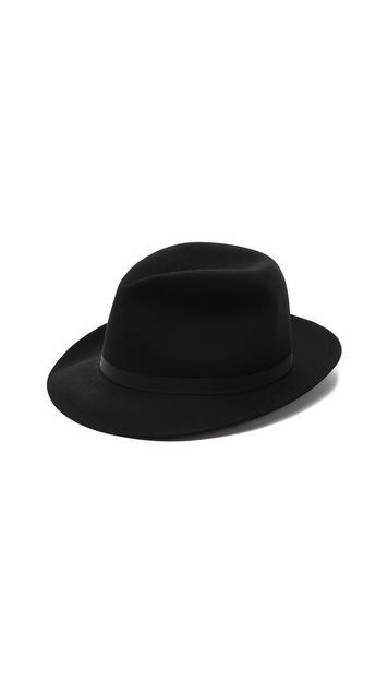 Borsalino Fur Felt Fedora - Black